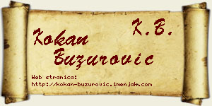 Kokan Buzurović vizit kartica